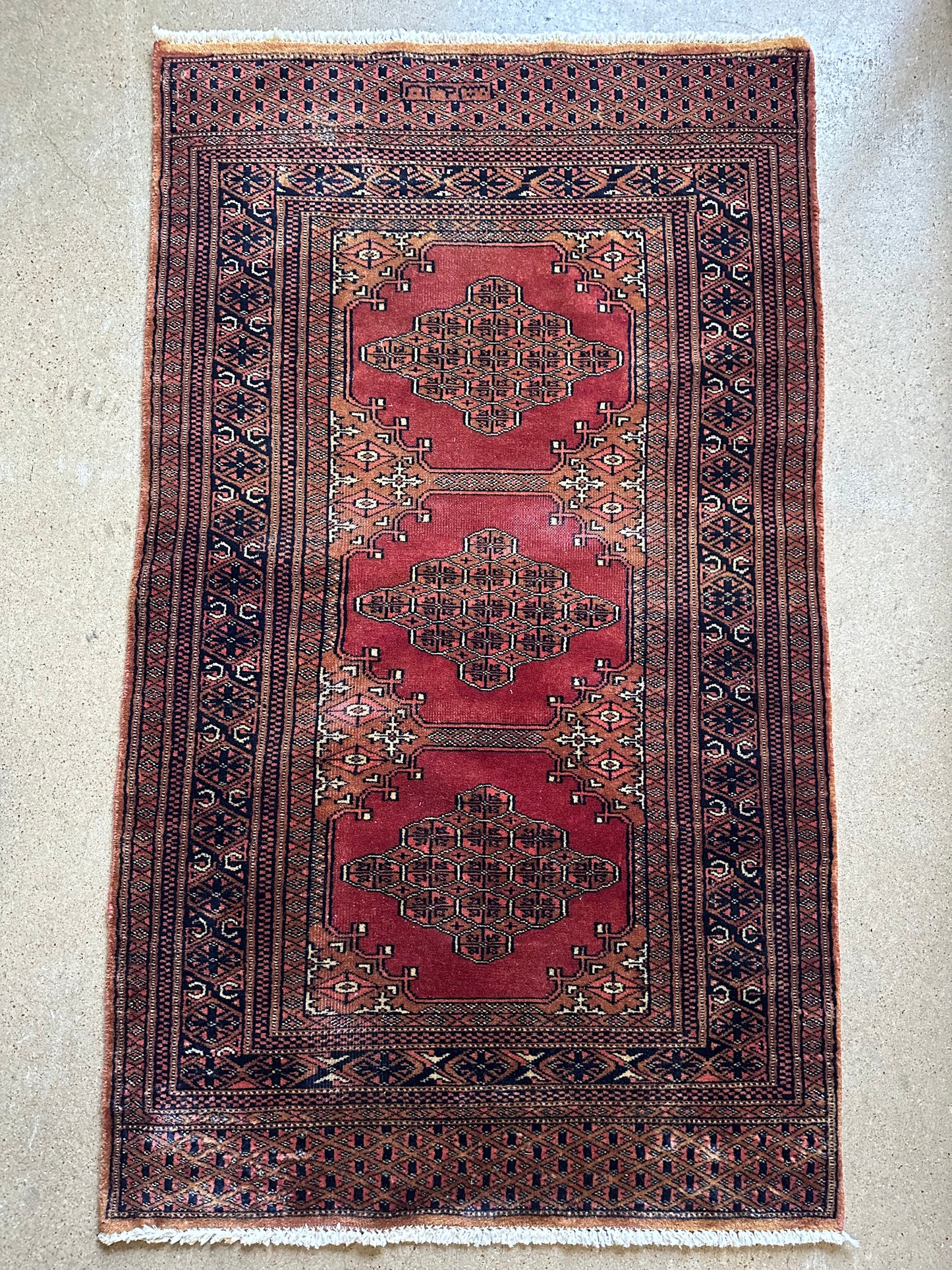 Classic Red with Ochre Oversize Mini