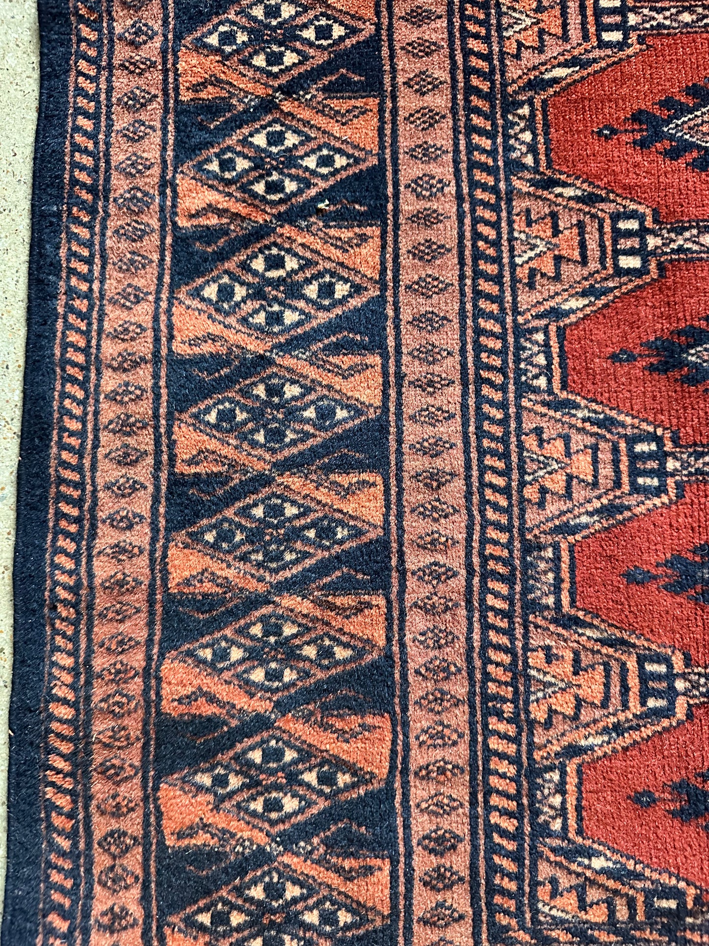 Red Orange Elephant Footprint Midi