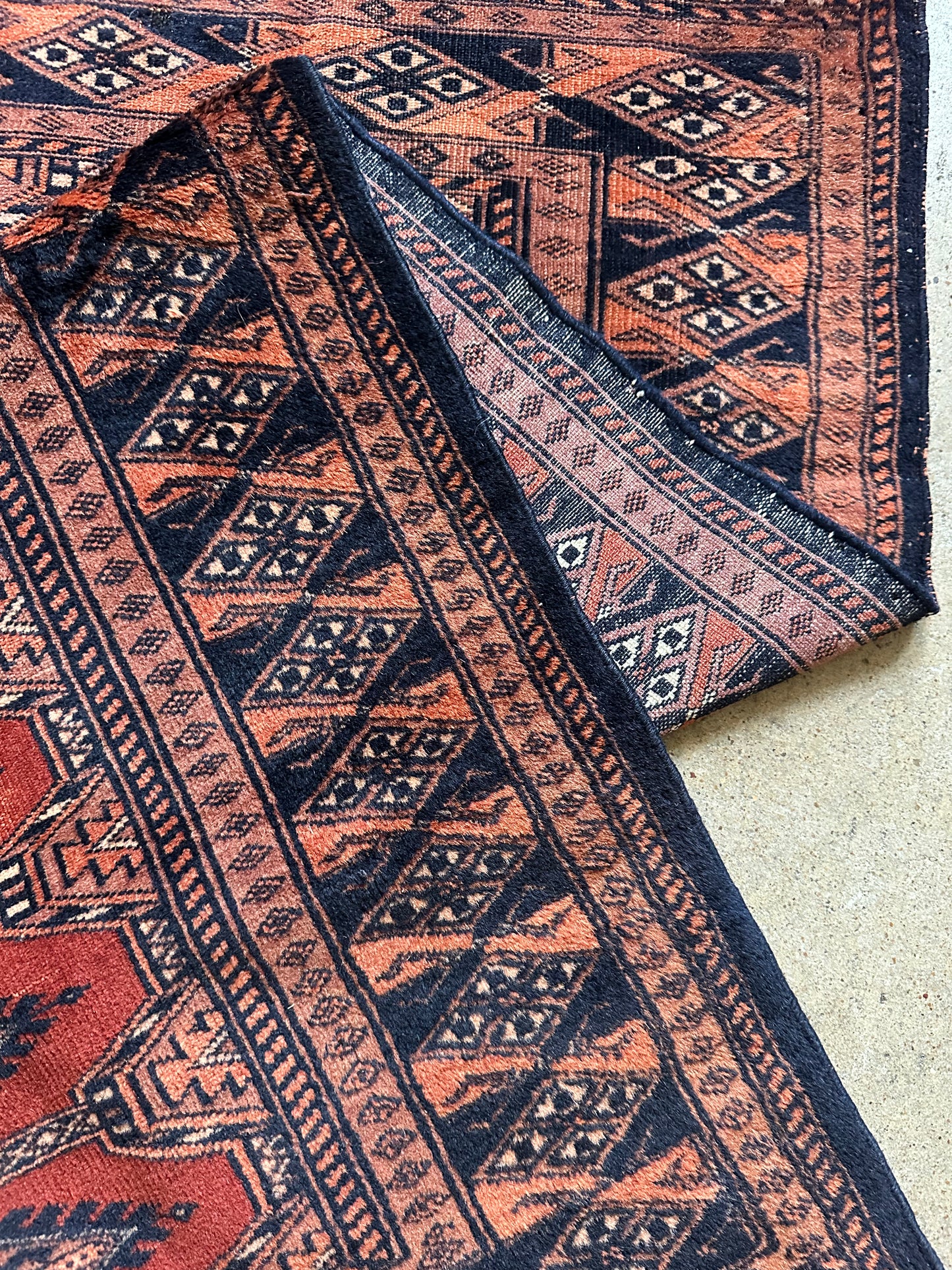 Red Orange Elephant Footprint Midi